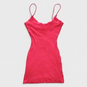 Vintage Windsor Red Ribbed Bodycon Mini Dress